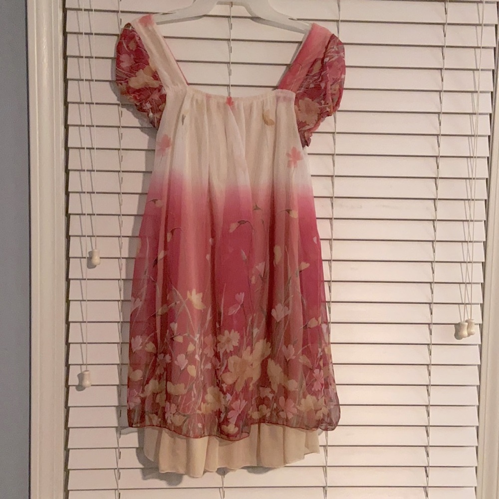 Floral pink dress